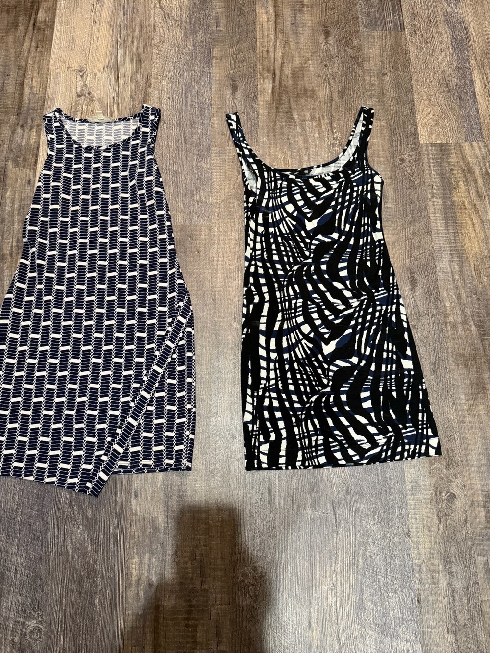 H&M Black and White Patterned Tank Dresses Duo 🌺 2 for $20